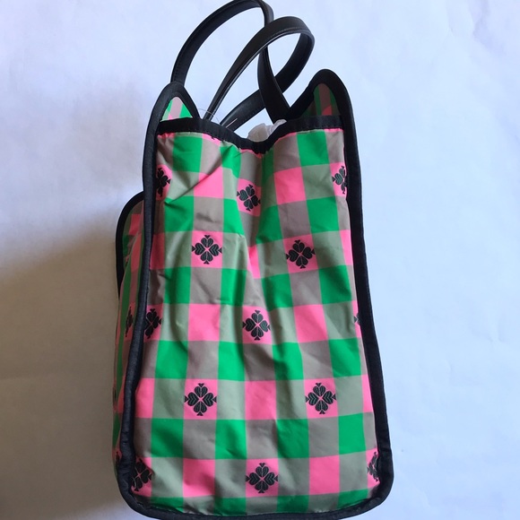 Kate Spade Morley Large Tote Green Pink Black with Dustbag - Picture 4 of 16